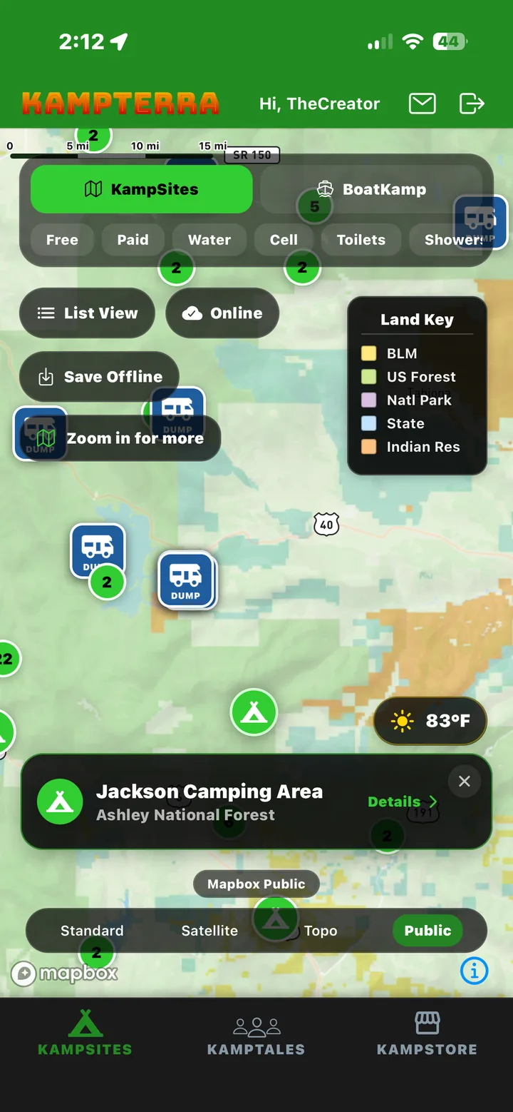 Public land and offline planning